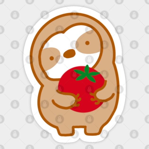 Cute Tomato Sloth Sticker by theslothinme